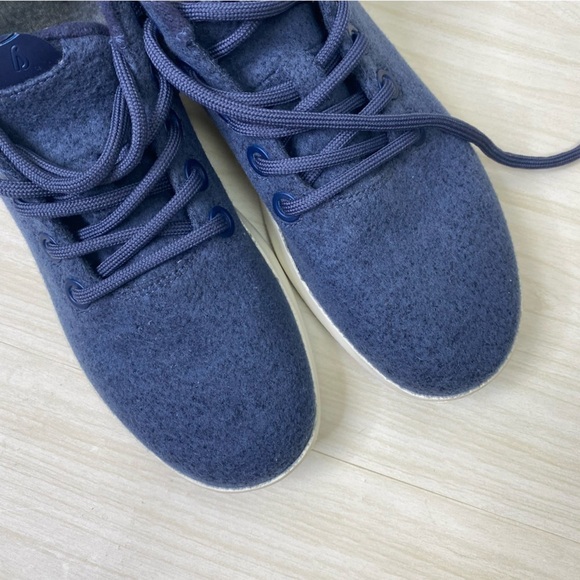 Allbirds navy Blue High top wool runner up Mizzles sneakers tennis shoes size 9 - Picture 6 of 10